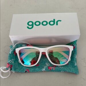 White Reflective Sunglasses by goodr